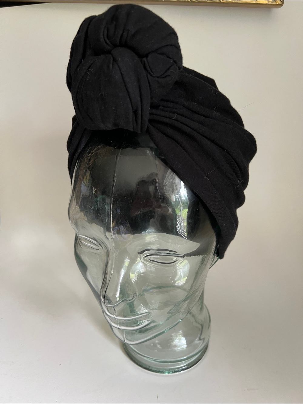 Black Big Knotted pinup style Turban Headwrap - Women Accessories